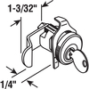 Prime-Line 5-Pin Tumbler Diecast Nickel-Plated Mailbox Lock, Auth Electric S 4128